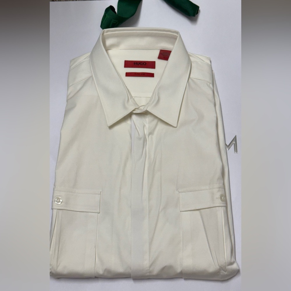 Hugo Boss Cream Button-Down Shirt